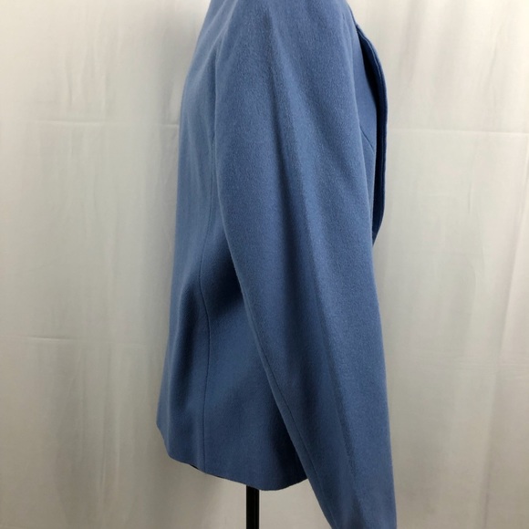 ADOLFO wool powder blue fully lined blazer 6 - Picture 4 of 7